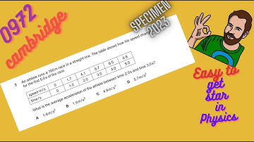 IGCSE Physics Paper 2 - Specimen 2023 - 0972/2/sp/23 Q3 SOLVED