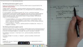 2026 AP CSA Exam FRQ #1 Account Explained