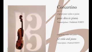 Portnoff, Concertino Opus 13 Pour Alto Et Piano