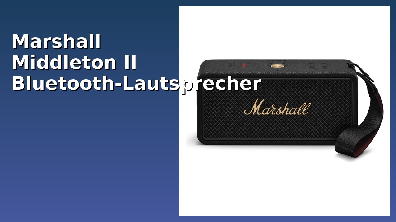 BEWERTUNG (2025): Marshall Middleton II Bluetooth-Lautsprecher. WESENTLICHE Einzelheiten