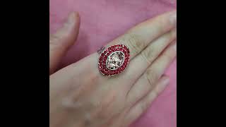 SS20 SS34 납작 스와로브스키 크리스탈 물결 2단 독특한 유니크 조절되는 반지 / Swarovski Crystal 2-Line Freesize Unique Ring SS20 SS34 납작 스와로브스키 크리스탈 물결 2단 독특한 유니크 조절되는 반지 / Swarovski Crystal 2-Line Freesize Unique Ring