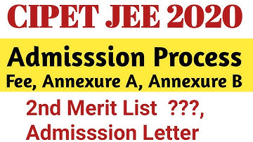 CIPET JEE 2020 Admission Process | Admission Process Step by Step | Fee Details | Annexure A & B