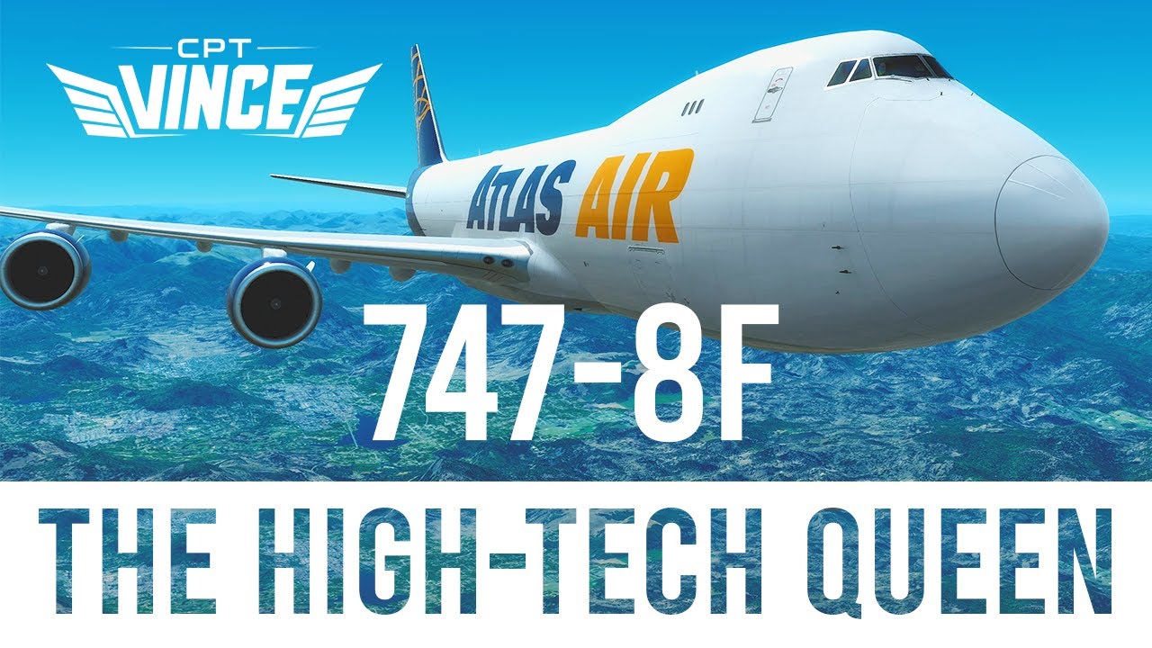 P3D V4.5 | ATLAS AIR PMDG 747-8F Landing at FlightBeam KDEN (Denver Intl.)