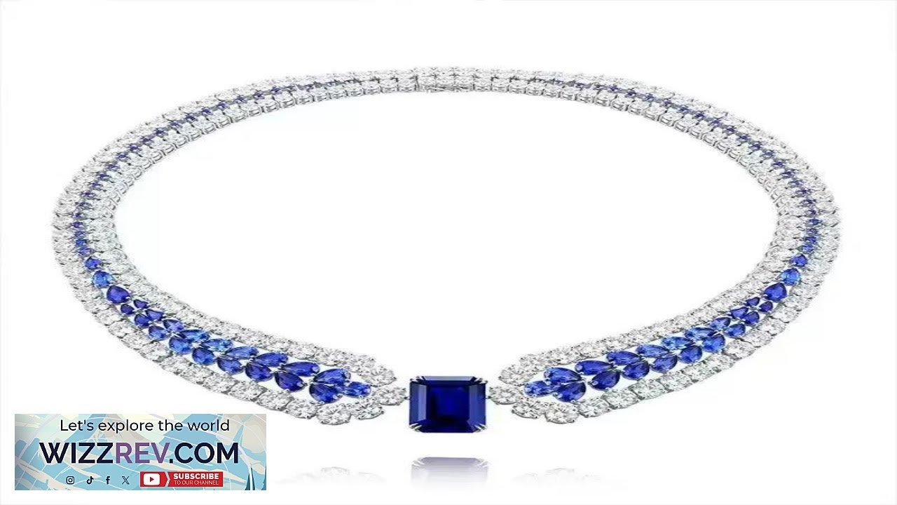 BELLUX New Arrival Luxury Jewelry Large Carat Square Royal Blue Sapphire 925