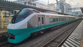 【常磐線】22M 特急ひたち22号 E657系K17編成グリーンレイク塗装 水戸駅 到着シーン