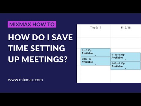 How do I save time setting up meetings?
