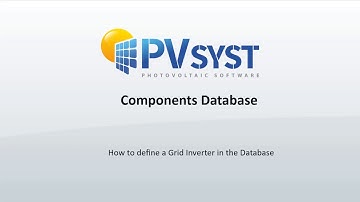 PVsyst 7 - Components Database 002 - Grid Inverter