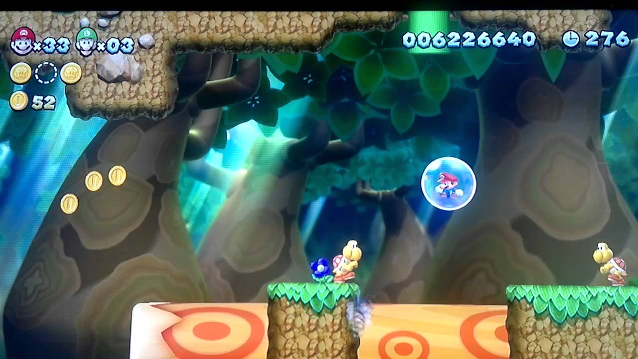 The worst New super Mario bros. U gameplay / playthrough - Bridge over poisoned waters