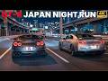 2 Nissan GT-R Heading to Daikoku PA at Night - Car ASMR | No Music | No Voice | 4K HDR