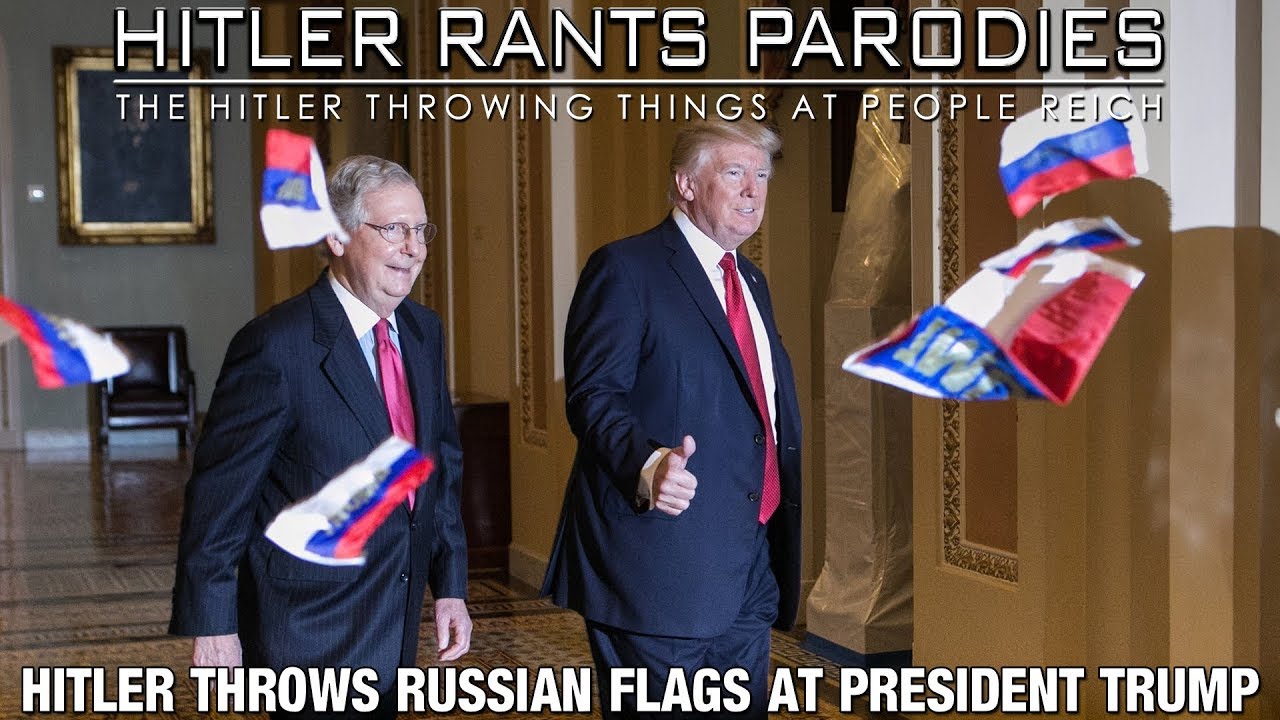 Hitler throws Russian flags at President Trump