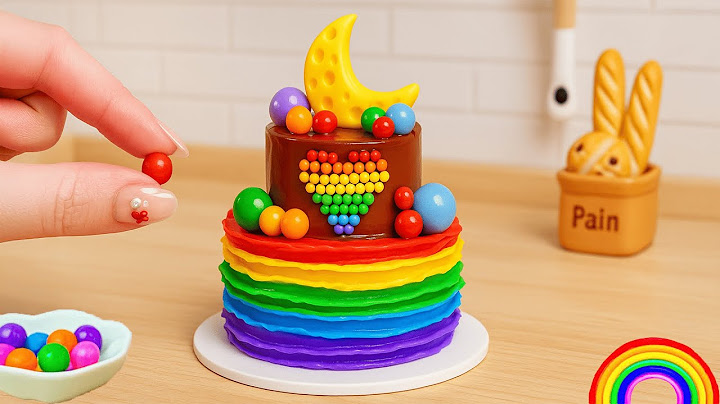 Amazing Rainbow Ice Cream🧁How To Make Amazing Miniature 2 Tier Rainbow Moon Cake Decorating Ideas