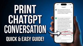 How to Print ChatGPT Conversations (3 Easy Methods)