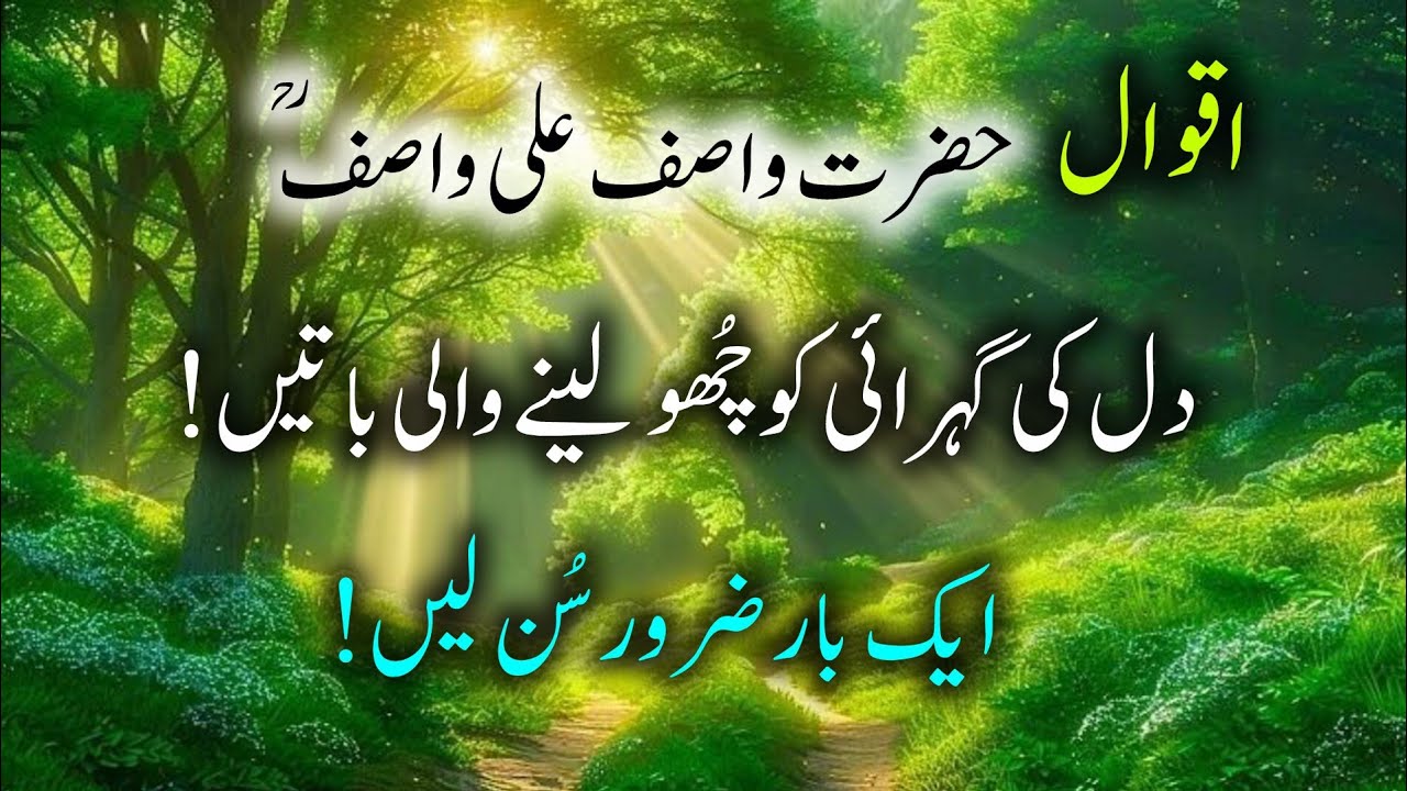 Golden Quotes l Hazrat Wasif Ali Wasif (R.A) Roshni Elam Ki