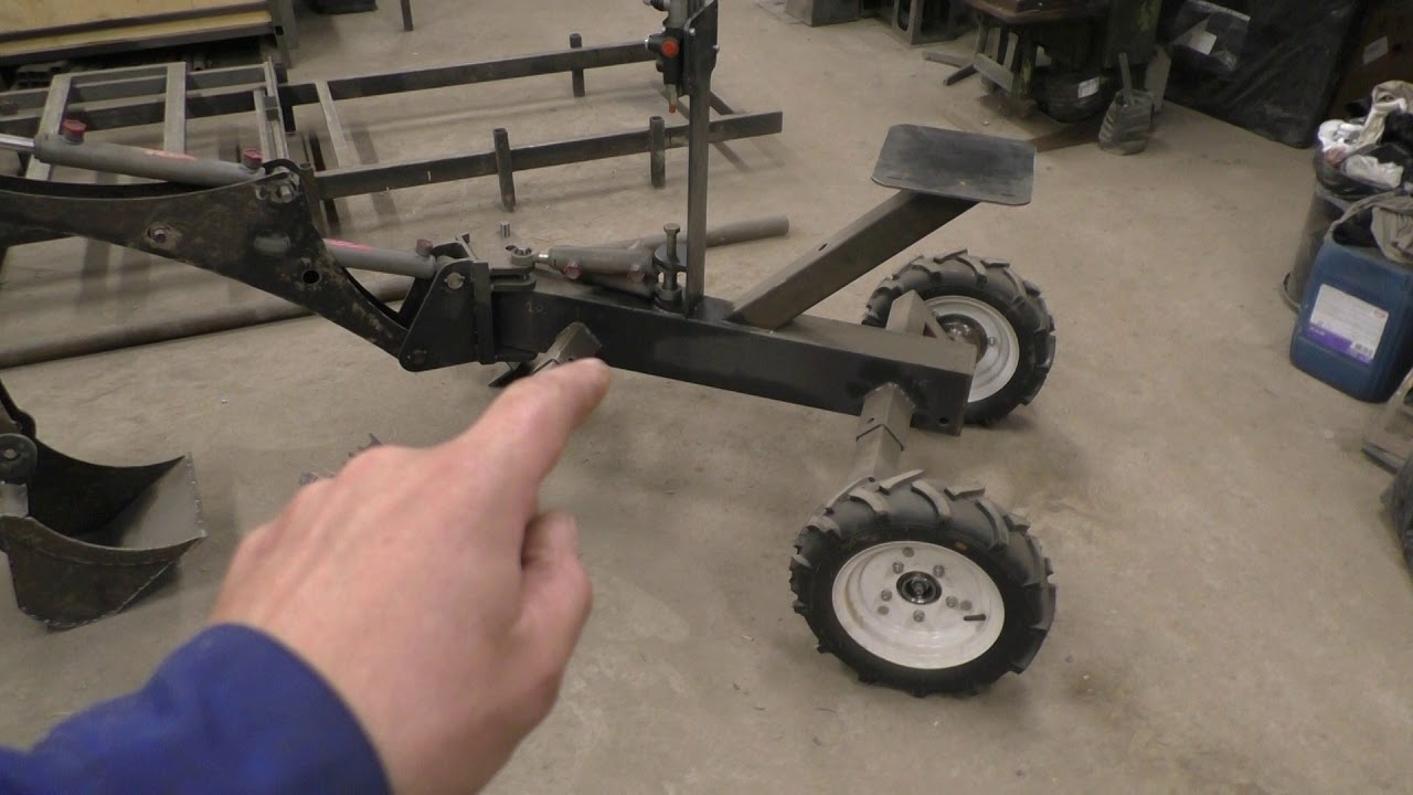 Мини экскаватор своими руками на базе мотоблока чертежи и видео