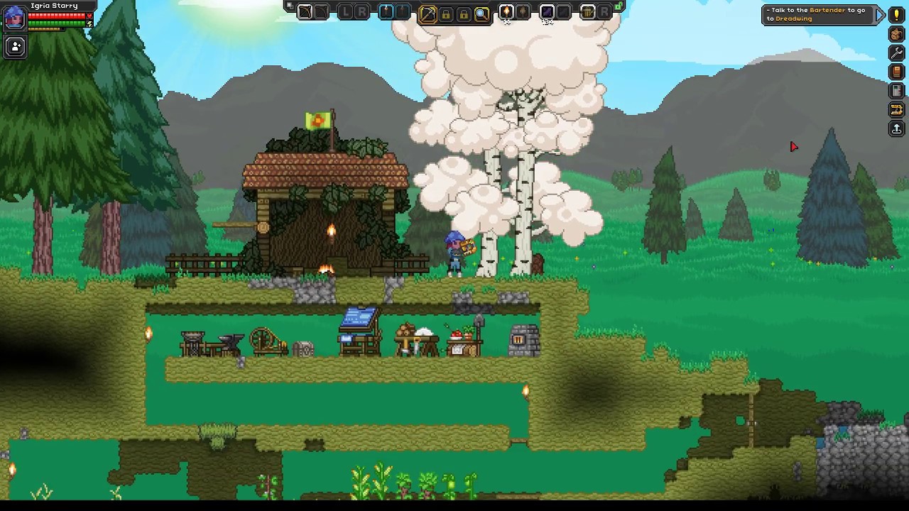 Attacking Dreadwing The Pirate! ~~ Let's Play Starbound! Igria Adventures! VII