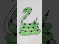 Easy snake drawing#snake#drawing