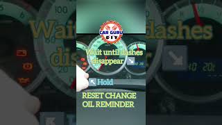 Toyota Corolla Verso Reset Change Oil Reminder
