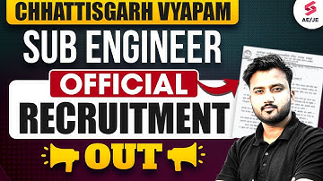 CG Vyapam Sub Engineer Vacancy 2025 | CG Vyapam Sub Engineer Notification Details by Shubham Sir