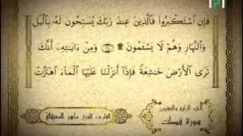 قران كريم -ايات من سوره فصلت- صوت جميل