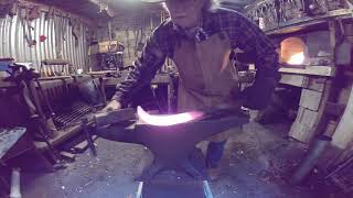 Black smithing  forge a log hook