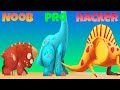 Dino bash - NOOB vs PRO vs HACKER  - elephant spino brachio ALL LEVELS UNLOCKED