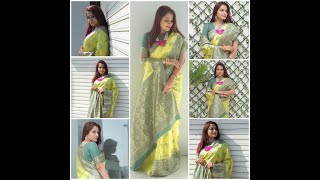 Soft Lichi Silk Elegant Jacquard Party Wear Saree. Ojhas Enterprises. Online Saree. Online Shopping screenshot 5