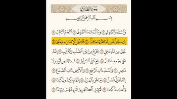 سعد الغامدي جزء من سورة الطارق