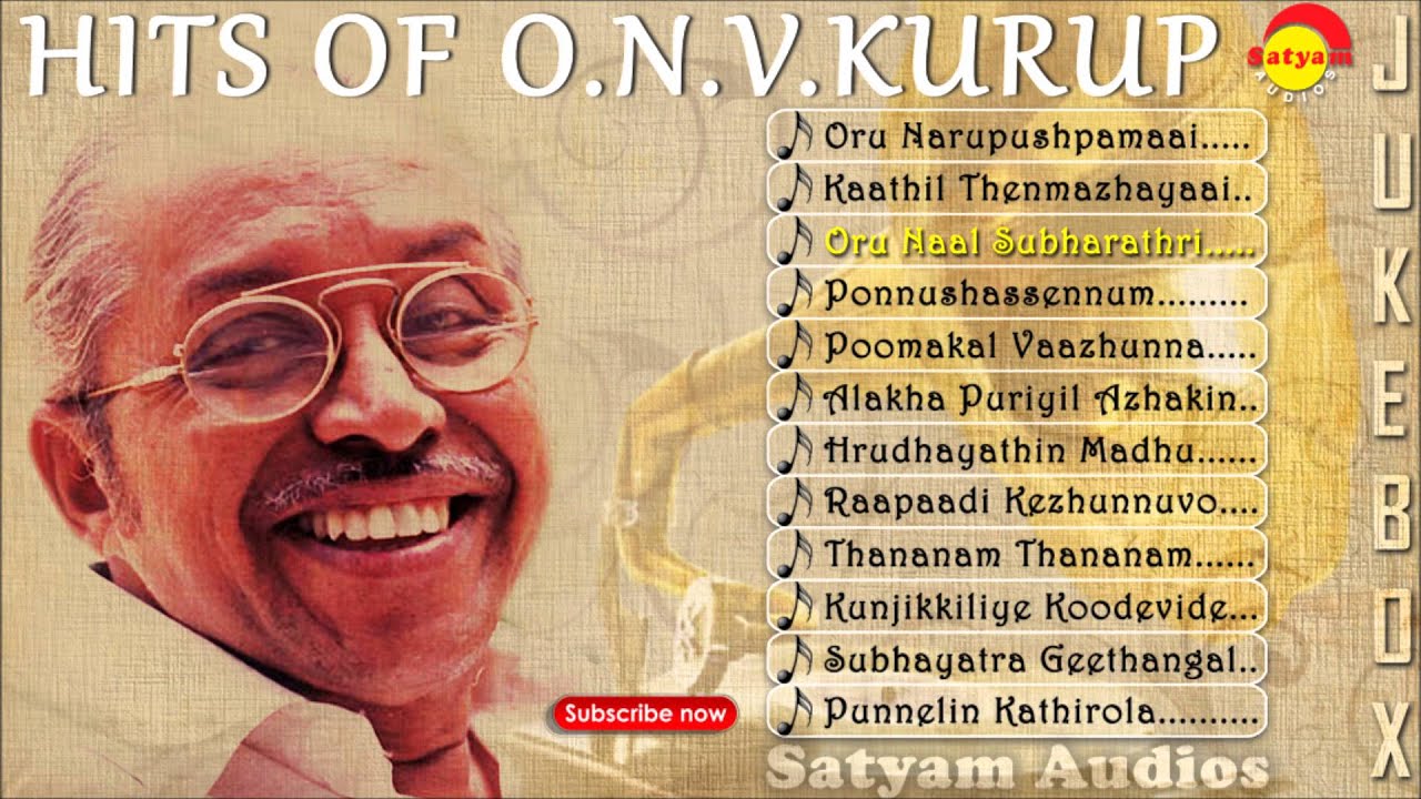 Hits of O N V Kurup | Evergreen Malayalam Film Songs - YouTube