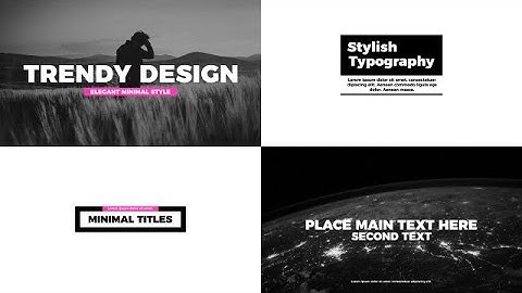 Typography Titles Pack Premiere Pro Templates