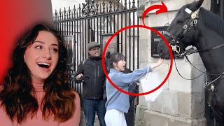 EQUESTRIAN REACTS TO KINGS GUARD HORSES BITING TOURISTS