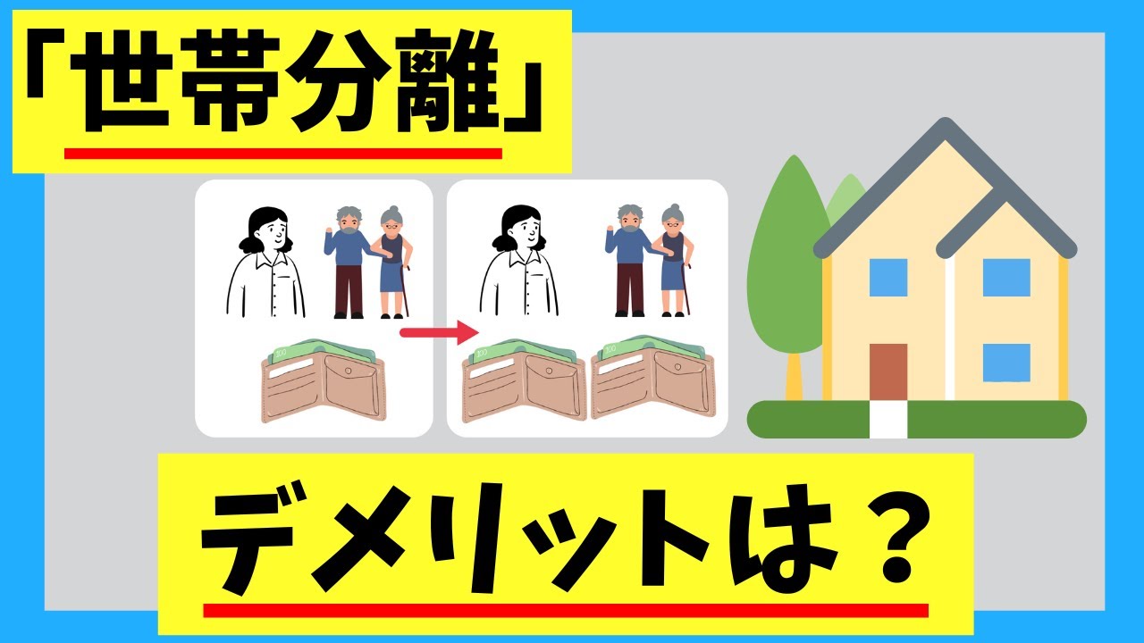 【世帯分離】デメリットはひとつ!?申請前に調べてほしいです! - YouTube