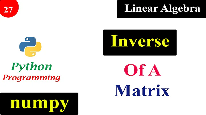 Inverse Of A Matrix | NumPy | Linear Algebra | Python Tutorials