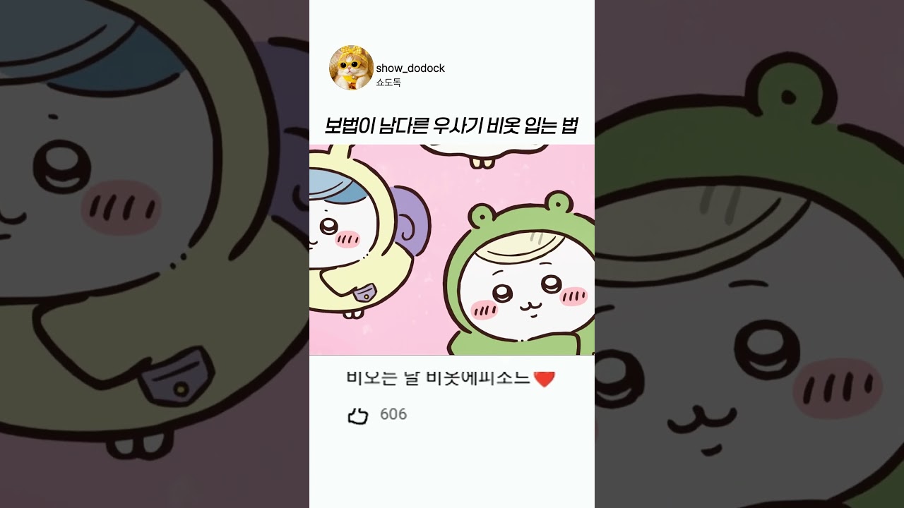 돼끼가 우비 입는 법