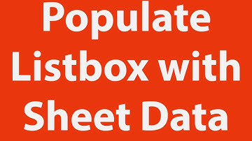 Populate a listbox and/or  textbox with Excel worksheet data using vba