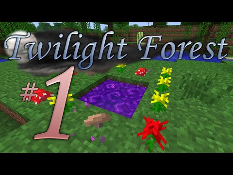 Minecraft Twilight Forest #1 - Diving into a New Dimension