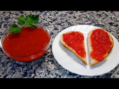Video: Adjika From Tomatoes And Garlic - A Step By Step Recipe With A Photo