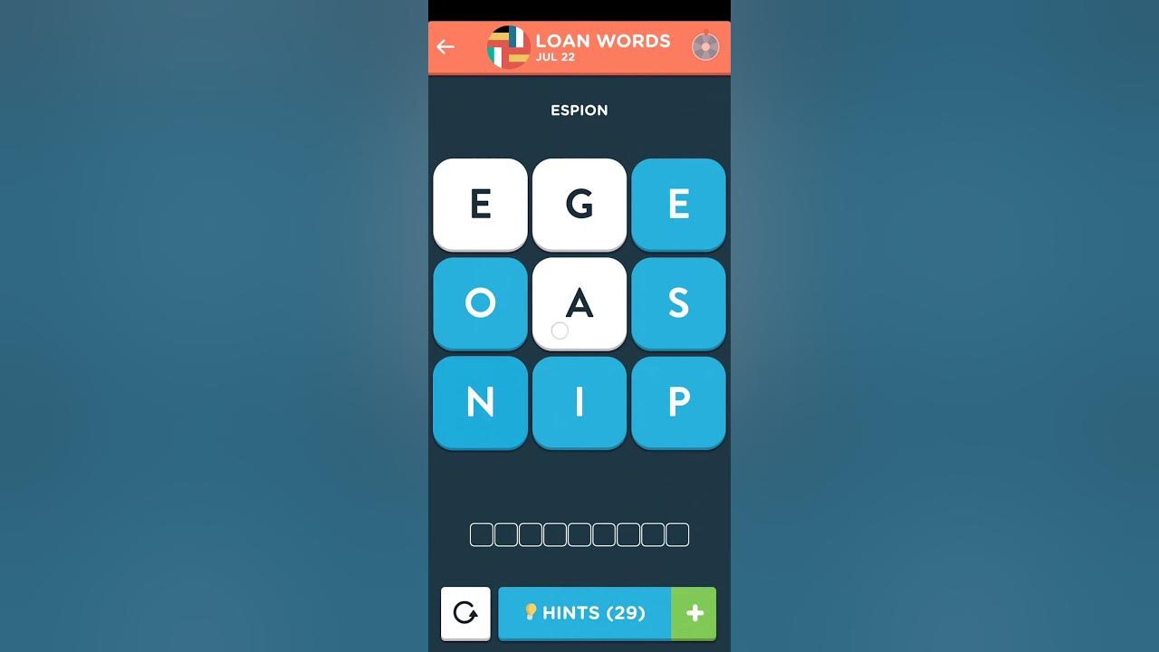 Wordbrain 2 Daily July 22 2022 Answers [LOAN WORDS] Wordbrain 2 Daily