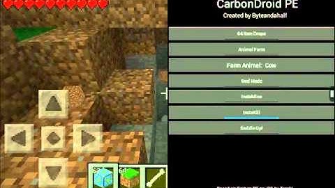 CarbonDroid PE - MCPE Carbon PE Mod Menu for Android - By Byteandahalf