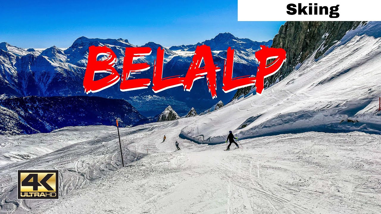 BELALP Skiing In Switzerland | Long Ski Run From Hohstock To Chiematte | Mountain Paradies Valais