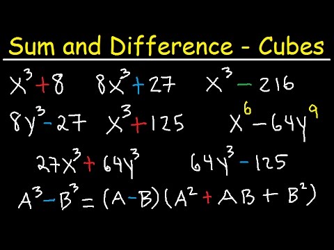 Factoring Sums and Differences of Perfect Cubes