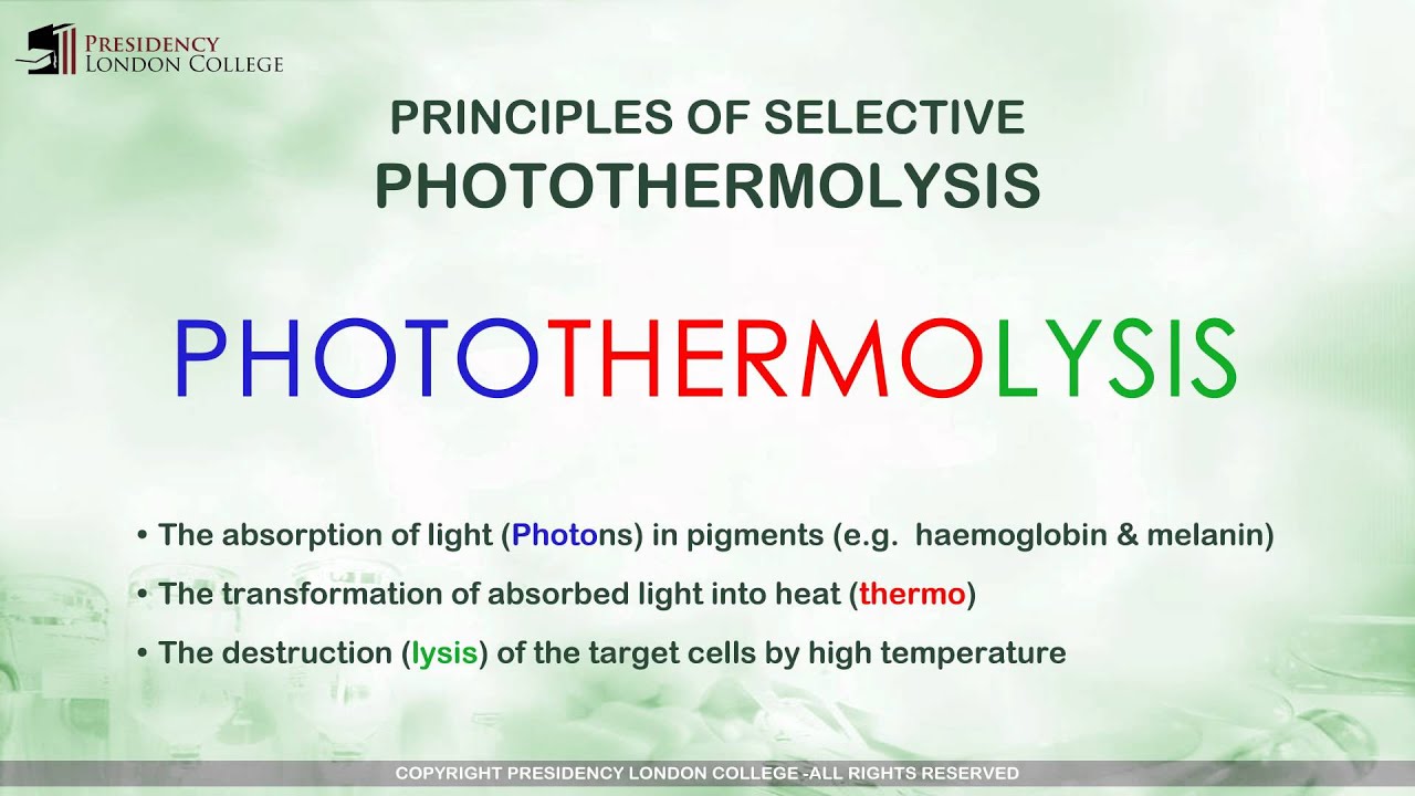 Photothermolysis Description in Laser Safety Course YouTube