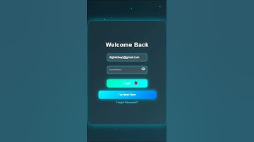 Beautiful Animated Login Page with Glow Effect | HTML CSS #shorts"