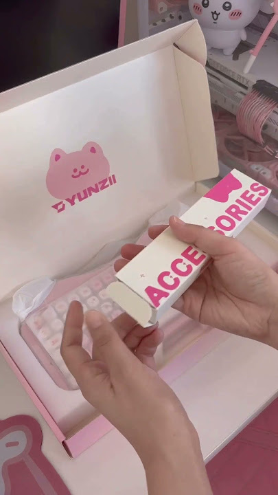 Cutest cake cat themed mechanical keyboard 🧁🐱⌨️ Yunzii C75 Cake Meow Mechanical Keyboard