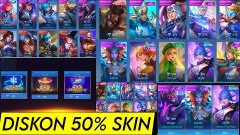 PENJELASAN DISKON SHOP 50% ALL STAR PROMO DIAMOND SEMUA SKIN DISKON SKIN EPIC LIMITED RESALE MLBB