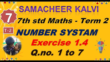 7th std maths Term 2 / chapter 1/ Number system / Exercise 1.4 Q.no.1-7 /Decimal Numbers on the Line