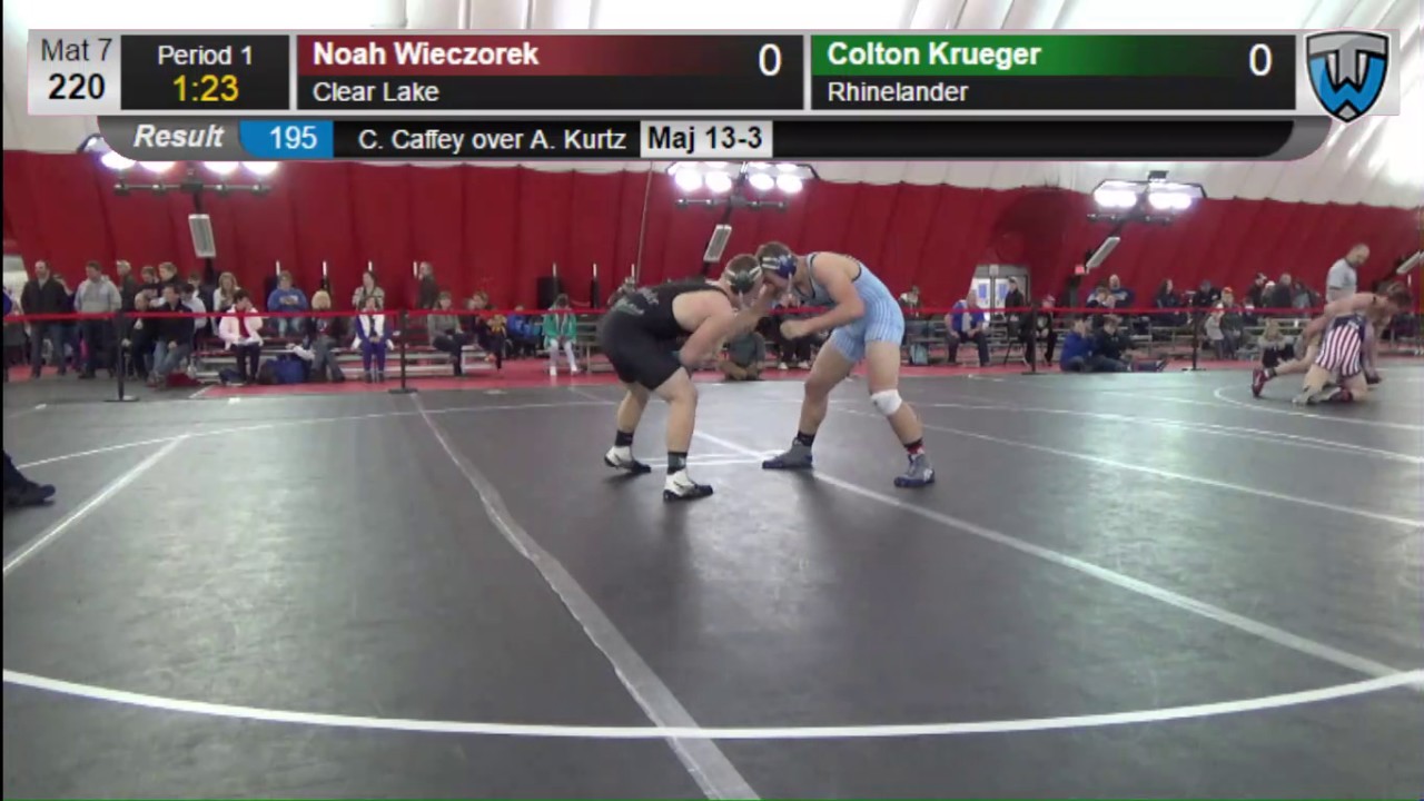 220 Colton Krueger Rhinelander vs Noah Wieczorek Clear Lake 6476851104