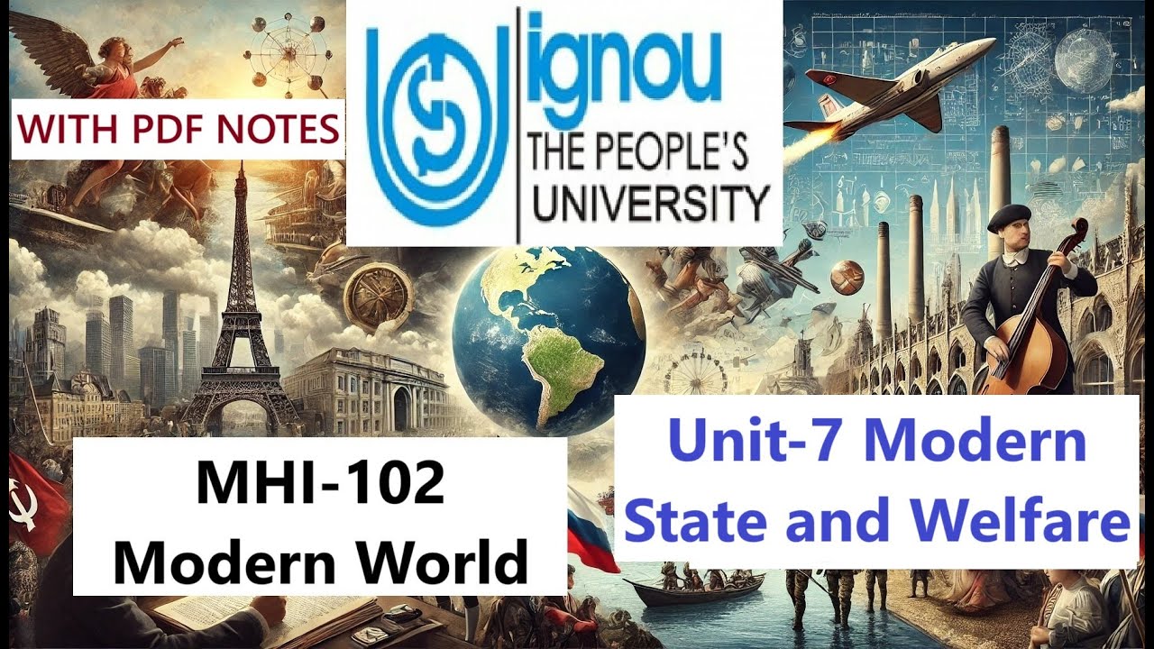 MHI102 | UNIT 7 | Modern State and Welfare | IGNOU MA HISTORY - YouTube