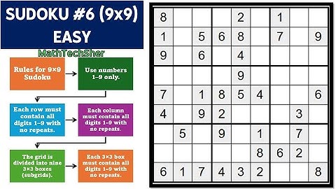 SUDOKU #6 | 9x9 Easy Level Puzzle 🧩 | Brain Teaser Challenge #brainteasers #sudoku #iqtest