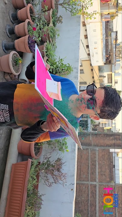 holi pop up card