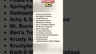 Events happening during the MoGo Simpsons takeover!! #monopolygo #upcomingevents #thesimpsons